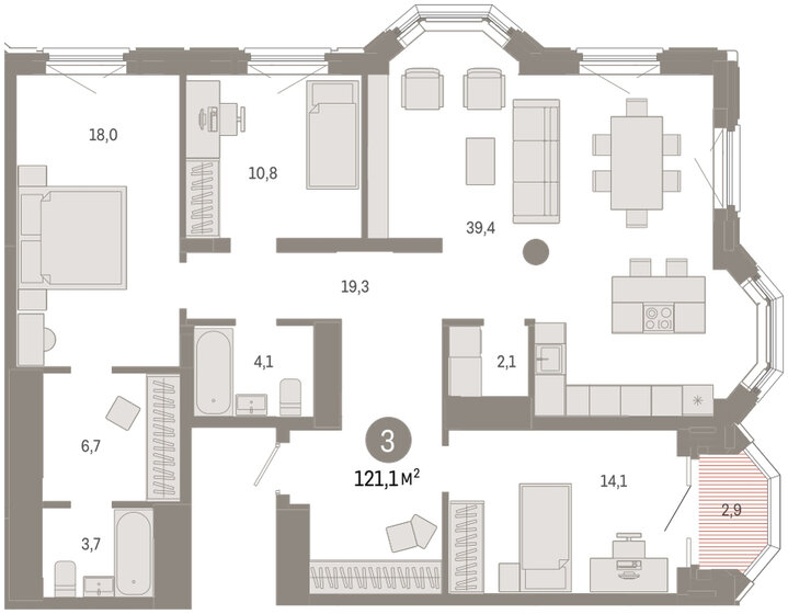 297 м² дом, 10 соток участок 38 950 000 ₽ - изображение 85