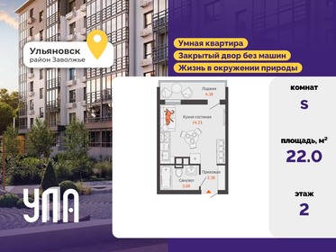 Квартира 22 м², студия - изображение 1