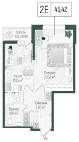 Квартира 47 м², 1-комнатная - изображение 1