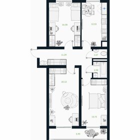 Квартира 80,6 м², 3-комнатная - изображение 1