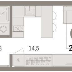 Квартира 23,3 м², студия - изображение 3