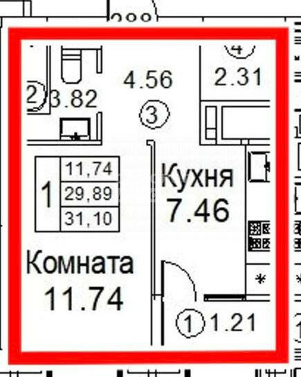 19 м², квартира-студия 1 900 000 ₽ - изображение 17