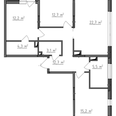 Квартира 90,2 м², 3-комнатная - изображение 3
