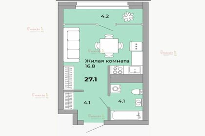 Квартира 29,2 м², студия - изображение 1