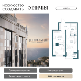 Квартира 38,1 м², 1-комнатная - изображение 1