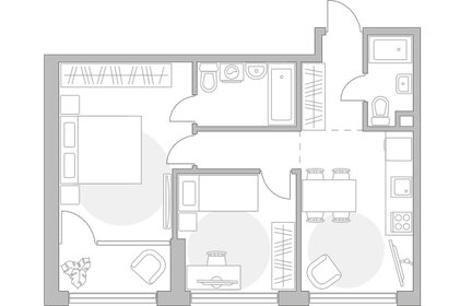 Квартира 57,7 м², 2-комнатная - изображение 1