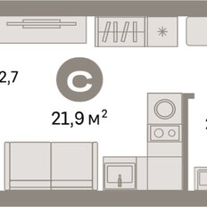 Квартира 21,9 м², студия - изображение 3
