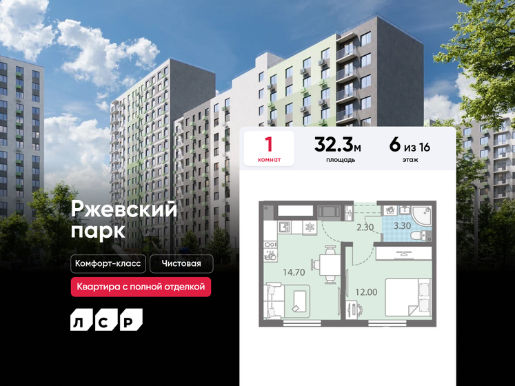 31,3 м², 1-комнатная квартира 4 773 250 ₽ - изображение 78