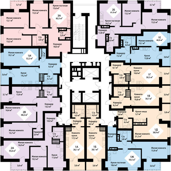 67,2 м², 2-комнатная квартира 9 401 000 ₽ - изображение 56