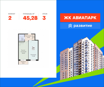 Квартира 45,3 м², 2-комнатная - изображение 1