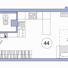 Квартира 34,4 м², студия - изображение 2
