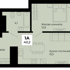 Квартира 40,2 м², 1-комнатная - изображение 2