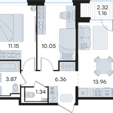 Квартира 47,9 м², 2-комнатная - изображение 3
