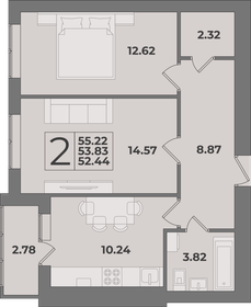 Квартира 55,2 м², 2-комнатная - изображение 1