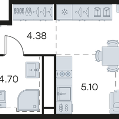 Квартира 25,4 м², студия - изображение 3