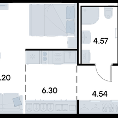 Квартира 29,6 м², студия - изображение 3