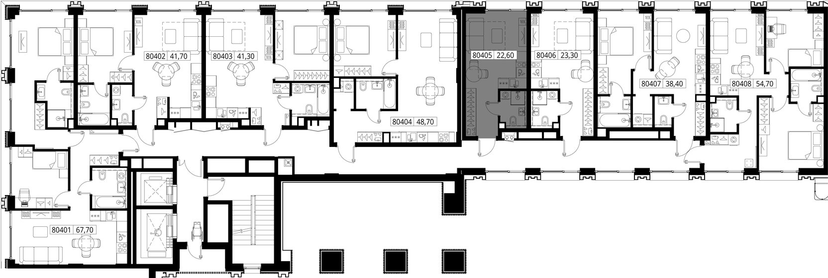 25 м², апартаменты-студия 8 800 000 ₽ - изображение 94