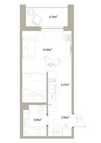 Квартира 29,2 м², студия - изображение 1