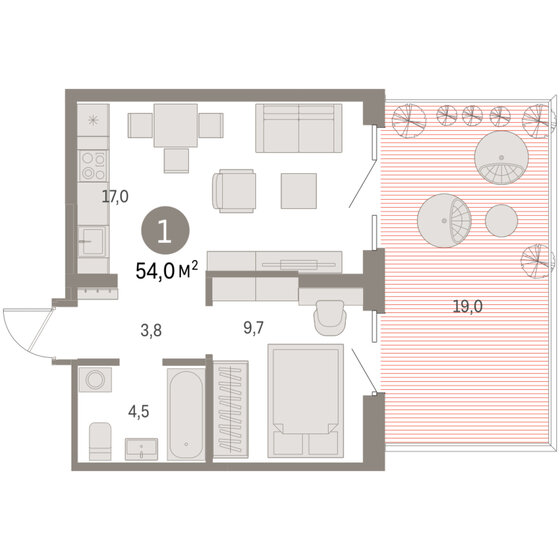 25,2 м², квартира-студия 5 866 921 ₽ - изображение 38