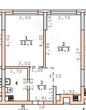 Квартира 37,5 м², 1-комнатная - изображение 1