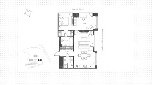 Квартира 68 м², 2-комнатная - изображение 1