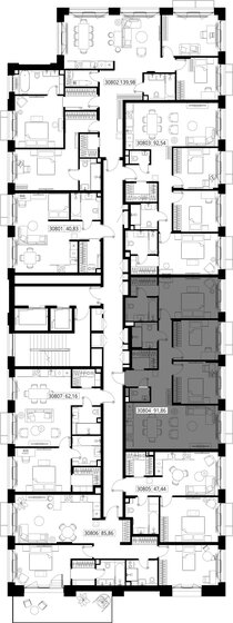 58,2 м², 3-комнатная квартира 15 374 112 ₽ - изображение 52
