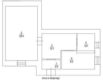 Квартира 58 м², 2-комнатная - изображение 1