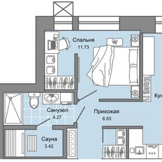 Квартира 43,5 м², 1-комнатная - изображение 2