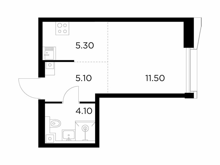 41 м², 1-комнатная квартира 19 000 000 ₽ - изображение 87