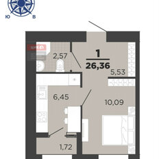 Квартира 26,4 м², 1-комнатная - изображение 2
