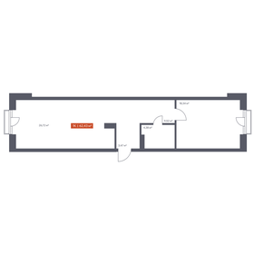 Квартира 62,4 м², 1-комнатная - изображение 1