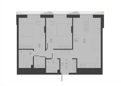 Квартира 79,7 м², 2-комнатная - изображение 1