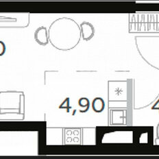 Квартира 25 м², студия - изображение 1