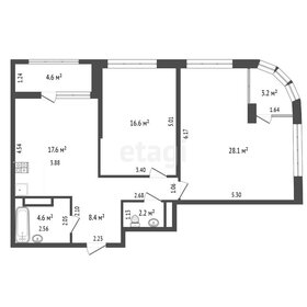Квартира 77,6 м², 2-комнатная - изображение 1