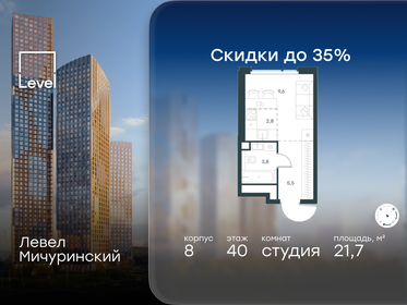 Квартира 21,7 м², студия - изображение 1