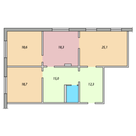 Квартира 122,6 м², 3-комнатная - изображение 2