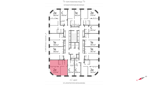 Квартира 56,3 м², 2-комнатная - изображение 2
