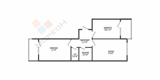 Квартира 54 м², 2-комнатная - изображение 1