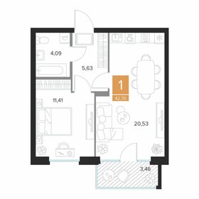 Квартира 37,1 м², 1-комнатная - изображение 1