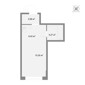Квартира 29,9 м², 1-комнатная - изображение 1