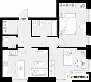 Квартира 59,8 м², 2-комнатная - изображение 1
