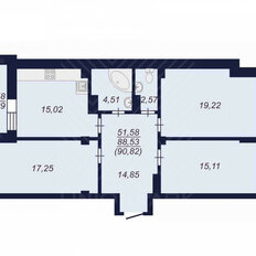 Квартира 90,8 м², 3-комнатная - изображение 2