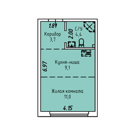 Квартира 28,2 м², 1-комнатная - изображение 1