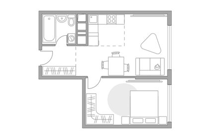 Квартира 44,1 м², 2-комнатная - изображение 1