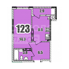 Квартира 34,9 м², 1-комнатная - изображение 3