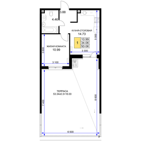 Квартира 50,1 м², 1-комнатная - изображение 1