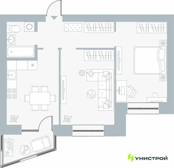 57,4 м², 2-комнатная квартира 9 710 000 ₽ - изображение 37