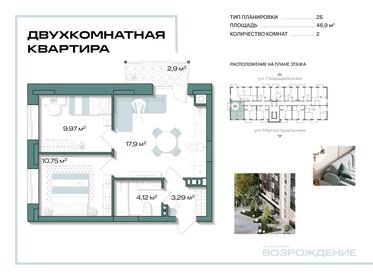Квартира 46,9 м², 2-комнатная - изображение 1