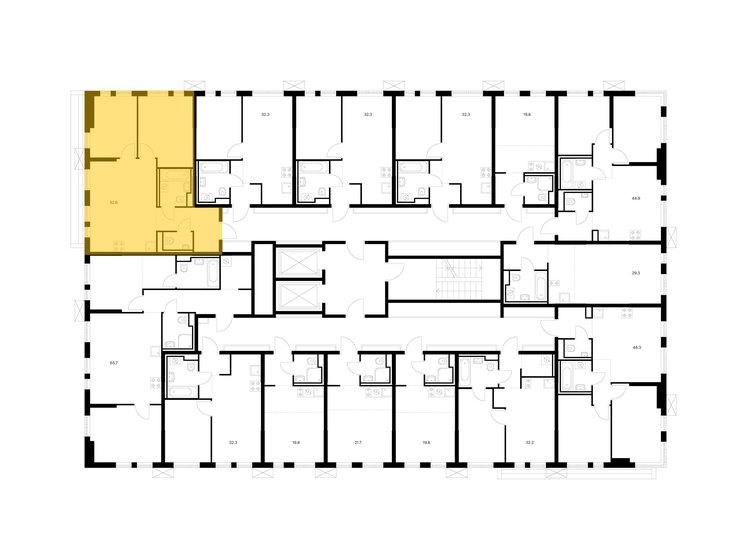 54 м², 2-комнатная квартира 8 400 000 ₽ - изображение 72