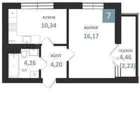 Квартира 35 м², 1-комнатная - изображение 1